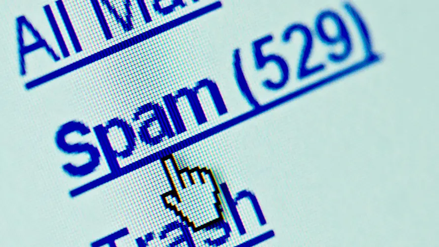 A spam folder representaion